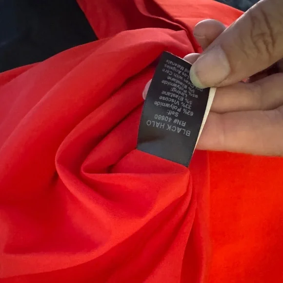 Black Halo Vibrant Red Sheath Midi Dress - Picture 7 of 9